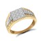 JRN204 | 9ct Yellow Gold Gents Cubic Zirconia Ring
