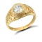 JRN343 | 9ct Yellow Gold Cubic Zirconia Stone College Ring
