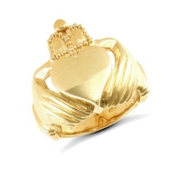 JRN347 | 9ct Yellow Gold Claddagh Ring