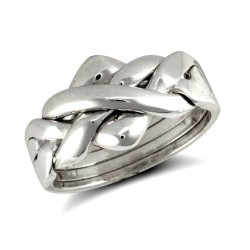 JRN435-H | 9ct White Gold 4 Piece Puzzle Ring