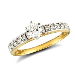 JRN467 | 9ct Yellow Gold Fancy Cubic Zirconia Ring