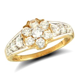 JRN469 | 9ct Yellow Gold Fancy Cubic Zirconia Ring