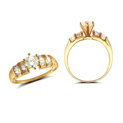 JRN470 | 9ct Yellow Gold Fancy Cubic Zirconia Ring