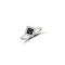JRN530 | 9ct White, Black & White CZ Ring