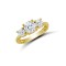 JRN537 | 9ct Yellow Ladies CZ 3 Stone Cluster Ring
