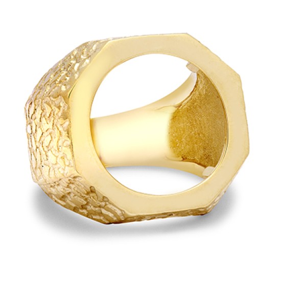 JRN556-F | 9ct Yellow Heavy Weight Full Sov Octagonal Ring Mount