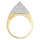 JRN563 | 9ct Yellow Gold Half Ounce CZ Set Pyramid Ring
