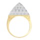 JRN564 | 9ct Yellow Gold 1 Ounce CZ Set Pyramid Ring