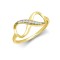 JRN567 | 9ct Yellow CZ Set Infinity Ring
