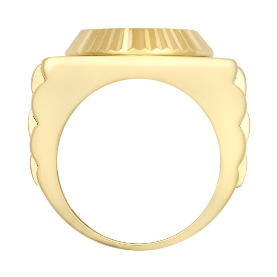 JRN569 | 9ct Yellow Gold CZ Set Watch Strap & Bezel Ring