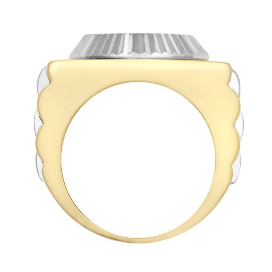 JRN570 | 9ct Yellow & White Gold CZ Set Watch Strap & Bezel Ring