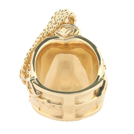 JRN586 | 9ct Yellow Gold Saddle Ring