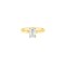 JRN597 | 9ct Yellow Gold, 1.00ct Emerald Cut Cubic Zirconia Wed-fit Solitaire Ring