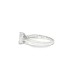 9ct White Gold, 1.00ct Emerald Cut Cubic Zirconia Wed-fit Solitaire Ring