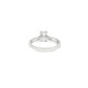 9ct White Gold, 1.00ct Emerald Cut Cubic Zirconia Wed-fit Solitaire Ring