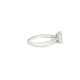 9ct White Gold, 1.00ct Emerald Cut Cubic Zirconia Wed-fit Solitaire Ring