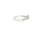 9ct White Gold, 1.00ct Oval Cubic Zirconia Wed-fit Engagement Ring