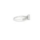 9ct White Gold, 1.00ct Emerald Cut Cubic Zirconia Wed-fit Engagement Ring