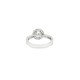 9ct White Gold, 1.00ct Round Cubic Zirconia Wed-fit Halo Ring