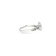 9ct White Gold, 1.00ct Round Cubic Zirconia Wed-fit Halo Ring