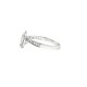 9ct White Gold, 1.00ct Pear Shape Cubic Zirconia Wed-fit Halo Ring