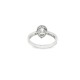 9ct White Gold, 1.00ct Pear Shape Cubic Zirconia Wed-fit Halo Ring