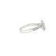 9ct White Gold, 1.00ct Pear Shape Cubic Zirconia Wed-fit Halo Ring