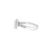 9ct White Gold, 1.00ct Emerald Cut Cubic Zirconia Wed-fit Halo Ring
