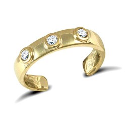 JTR009 | 9ct Yellow Gold Cubic Zirconia Toe Ring