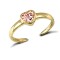 JTR018 | 9ct Yellow Gold Pink Cubic Zirconia Heart Toe Ring