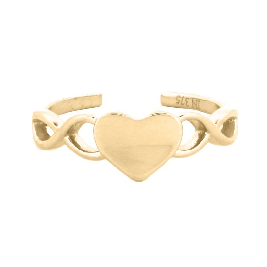 JTR024 | 9ct Yellow heart toe ring