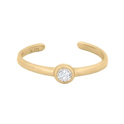 JTR028 | 9ct Yellow CZ set toe ring