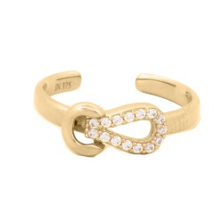 JTR030 | 9ct Yellow CZ set toe ring