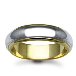 JWR105-18-6 | 18ct Yellow and White Fancy 6mm Wedding Band