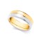 JWR116-9-6 | 9ct Yellow and White 6mm Wedding Band