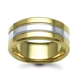 JWR121-18-5 | 18ct Yellow and White Fancy 5mm Wedding Band