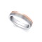 JWR135-18-4 | 2 Colour 18ct Rose and White Fancy 4mm Wedding Ring
