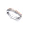 JWR136-18-4 | 2 Colour 18ct Rose and White Fancy 4mm Wedding Ring