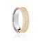 JWR142-18-6 | 18ct White & Yellow Flat Court 6mm Celtic Laser Engraved Wedding Band