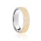 JWR177-18-7 | 18ct White & Yellow Flat Court 7mm Celtic Laser Engraved Wedding Band