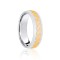 JWR192-18-6 | 18ct White & Yellow Court 6mm Celtic Laser Engraved Wedding Band