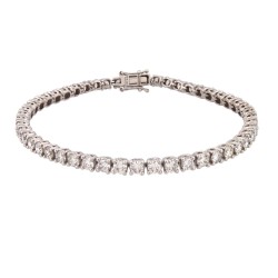 LAB9B019-600 | 9ct White Gold 6.00ct Claw Set LAB Grown Diamond Line Bracelet