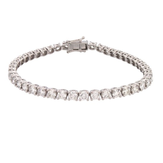 LAB9B019-800 | 9ct White Gold 8.00ct Claw Set LAB Grown Diamond Line Bracelet