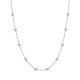 9ct White Gold 1.00ct 3mm Lab Grown Diamond By The Inch Extender Necklace - 16+18+20"