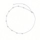 9ct White Gold 1.00ct 3mm Lab Grown Diamond By The Inch Extender Necklace - 16+18+20"
