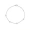 9ct White Gold 0.40ct 3mm Lab Grown Diamond By The Inch Extender Bracelet - 6.5+7.0+7.5"