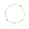 9ct White Gold 0.80ct 3.6mm Lab Grown Diamond By The Inch Extender Bracelet - 6.5+7.0+7.5"