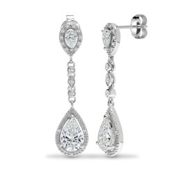LAB9E506 | 9ct White Gold Lab Grown Diamond 4.50cts Pear Drop Earrings