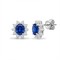 9ct White Gold Lab-Grown Diamond 0.52ct & Sapphire 1.20ct Earrings