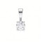 9ct White Gold 0.50ct Lab Grown Diamond 4 Claw Solitaire Pendant